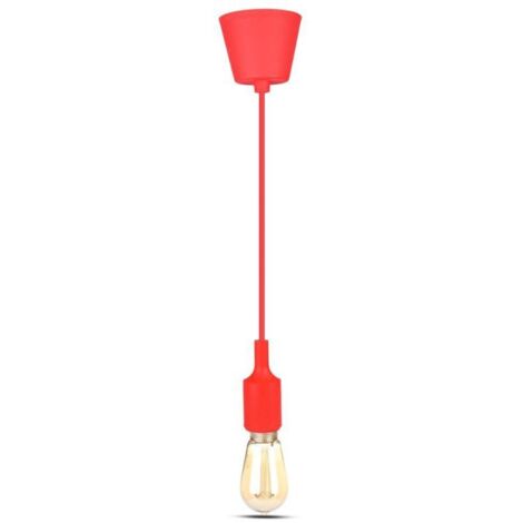 V-tac 3680 support de lampe support de lampe a' suspension Rouge cable E27 1m