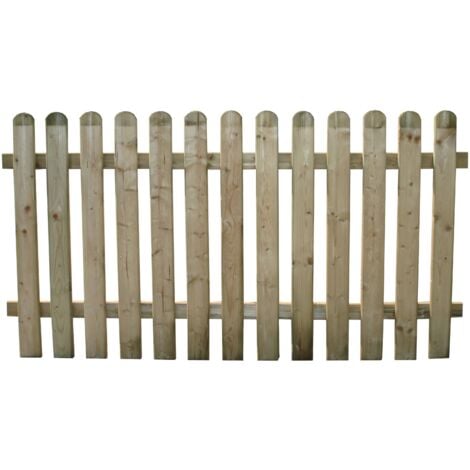 Cloture Polly en bois de pin impre'gne' 180x100 cm pour jardin exte'rieur