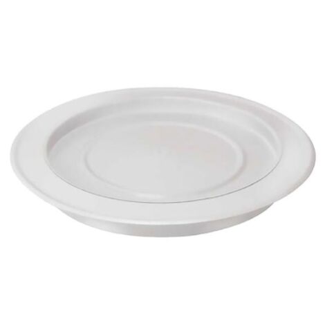 Rosace peinte pour tuyaux de poele   15 cm en tole peinte blanc accessoires de poele