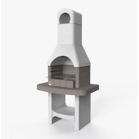 Barbecue lucerne en be'ton re'fractaire cm 88x58x197,1 avec gril a' charbon