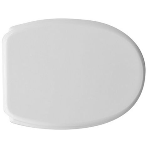 Abattant WC Azzurra pour WC Zeus 43-49x36,5 cm avec charnie'res re'glables en fonte blanche (1/2)