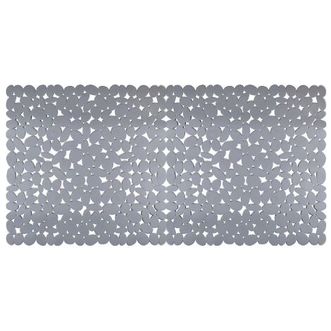 Tapis de bain mode'le Sassolini antide'rapant avec ventouses de se'curite' 36 x 72 cm en PVC gris tapis de douche Grigio 72x36 Cm
