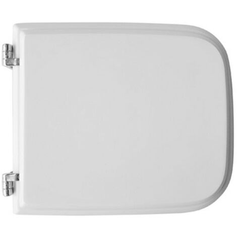 Abattant WC pour vase Cesame Erice 36-41 x 32,5 cm abattant WC blanc avec charnie'res re'glables en fonte de bois (1/4)