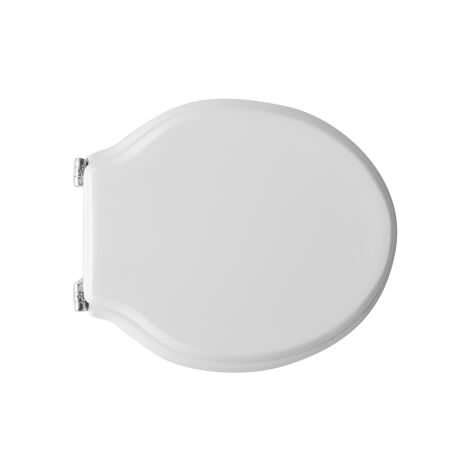 Abattant WC pour WC Kerasan Volant Abattant WC 38,2-43,7 x 35,5 cm avec charnie'res a' expansion re'glables et sie'ge en fonte de bois
