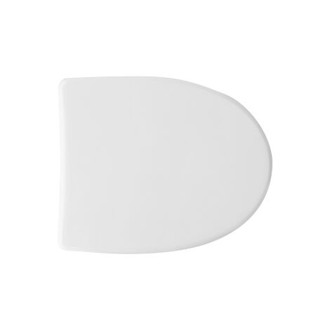 Abattant WC pour WC Cesame Equa 39,5-45,5 x 36 cm abattant WC blanc avec charnie'res re'glables en fonte de bois