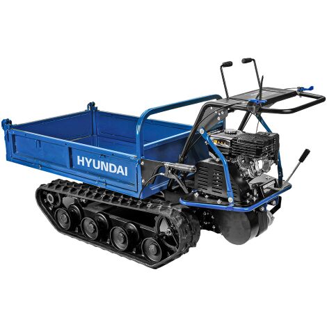 Hyundai – Brouette motorisée sur chenilles 4 temps – Charge 500kg max – 3+1 vitesses – Pour bois de construction et terrains accidentés