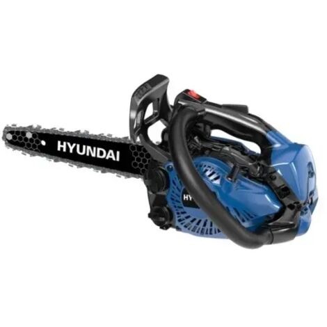 Hyundai – Tronçonneuse thermique 25 cm – Moteur puissant pour coupe précise – Lame de sculpture pour branches et buissons – Usage professionnel