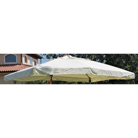 Housse de rechange pour parapluie de'centre' Aster 3x3 mt e'cru en polyester avec grille d'ae'ration (1/5)