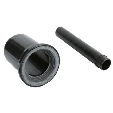 Grohe – Tuyau de raccordement 45 mm L 200 mm pour WC suspendu – Manchon de vidange 110 mm L 150 mm – Collier de serrage inclus – Noir