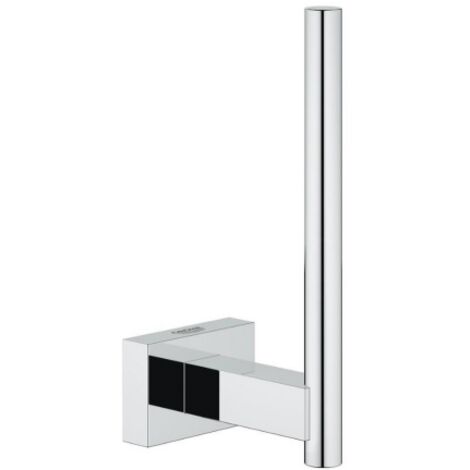 Porte-papier toilette mural Grohe Essentials Cube en me'tal chrome', accessoires de salle de bain