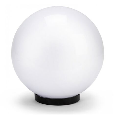 Boule extérieure PMMA 200mm – Raccordement E27 – Diffusion 360° – Indice de protection IP44 – Compatible ampoules LED jusqu'à 40W – Velamp