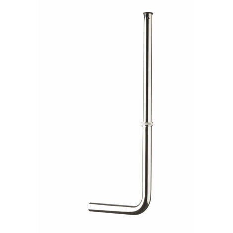 Tube en "L" pour de'bitme'tre inte'gre' 1" re'glable diam.   28 mm cart. diam.   34 mm (1/2)
