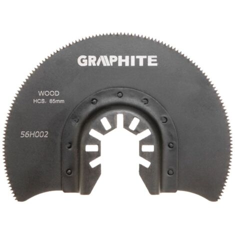 Graphite Lame semi-circulaire pour bois 85 mm, accessoire pour outils multifonctions Graphite (1/2)