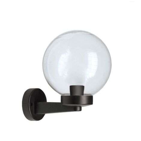 Lampe ampoule globe à bras transparent 20 cm – Thermoplastique – Température de couleur 3000K – Spot d'extérieur pour éclairage décoratif – Velamp