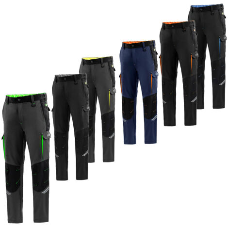 Pantalon de travail Sparco Tech Oregon Noir/Gris fonce' Taille XXL Confort Extensible Re'sistance et conception technique Nero/Grigio Scuro XXL