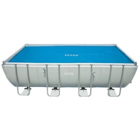Intex – Couverture de piscine thermique rectangulaire 732x366 cm – Épaisseur 160 microns – Poids 150 gr/m² – Protection contre chaleur et débris