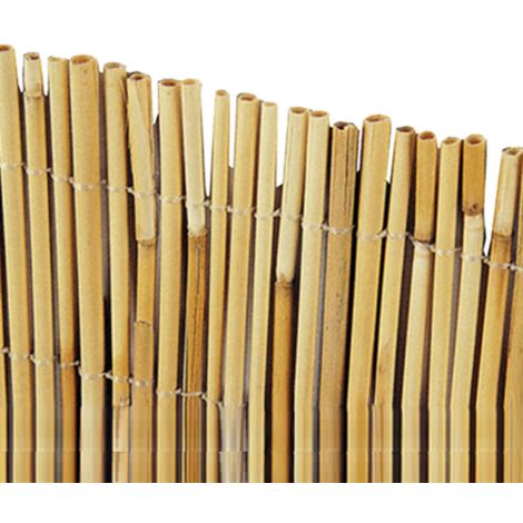 Paravent 1,5x5 mt en cannes de bambou de 4-5 mm attache'es avec du fil de nylon pour jardin exte'rieur