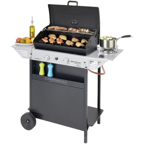 Campingaz – Barbecue portable en pierre de lave – Acier robuste – Grill spacieux – Cuisine latérale – Allumage piézoélectrique rapide - Xpert200LS