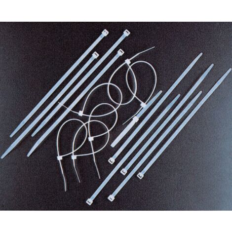 cf 100 piA ces de serre-cA bles en nylon transparent 2,5x135 mm