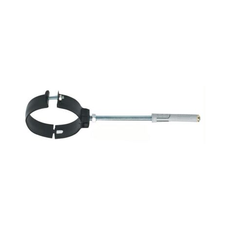 Collier lourd en satin noir   10 cm pour la fixation des conduits de chemine'e de poele