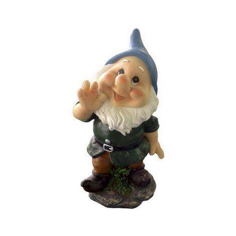 Nain au chapeau céleste statue de jardin 16x13,5x28H