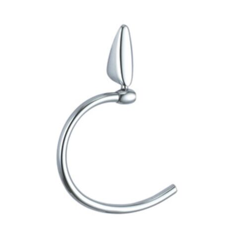 Arora Series Anello Portasciugamani In Porcellana Bianca E Cromo: Design Elegante Con Viti A Scomparsa, Include Ferramenta E Chiave A Brugola