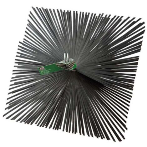 Brosse Sit Quadro pour chemine'es plates en acier 30 x 30 cm raccord male 12 MA pour le nettoyage des chemine'es