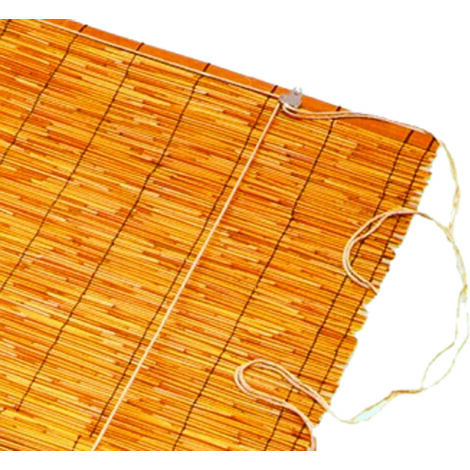 Volet roulant en bambou avec poulie 90x180 cm noue'e en nylon occultant