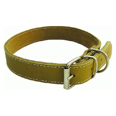Blanc prédécoupé de collier de poitrine Roper en cuir marron