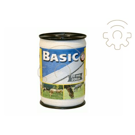 Ruban A lectrique blanc 4 fils 0,20 + 2 fils 0,30 mt 200 pour clA tures d&39animaux (1/6)