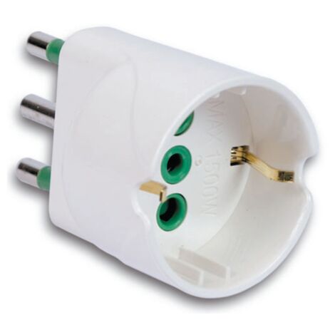 Adaptateur de prise simple Fanton 10A + schuko IP20 en plastique antichoc
