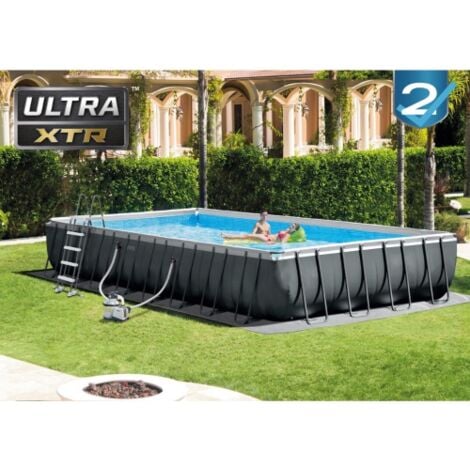 Intex 26374 piscine ultra frame XTR cm 975x488x132 h avec filtre a' sable pompe e'chelle feuille de couverture et base