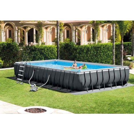 Intex 26374 piscine ultra frame XTR cm 975x488x132 h avec filtre a' sable pompe e'chelle feuille de couverture et base