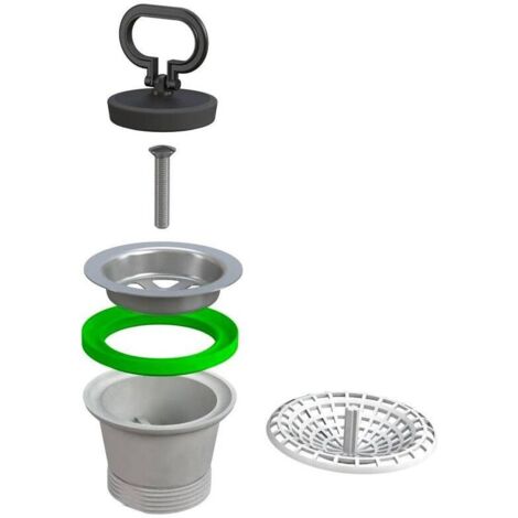 Drain d&39A vier en polypropylA ne et acier inoxydable 1 "1 - 2 sans trop-plein