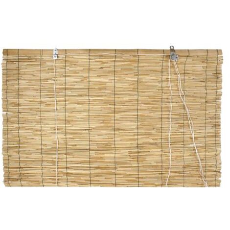 Volet roulant en bambou 150x300 cm – Noue en nylon – Occultation totale – Pour fenêtres et vérandas