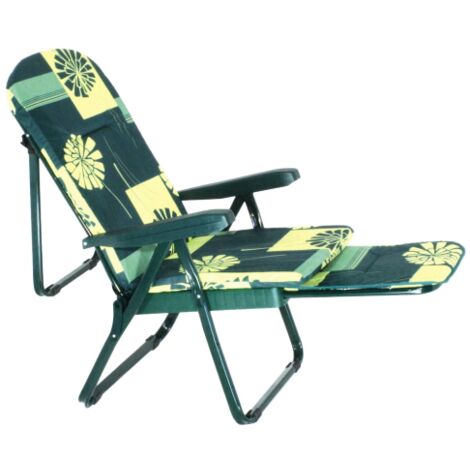 Transat Tropea H 193 CN avec repose-pieds accoudoirs et fonction de lit coussin re'glable en acier cm 170x60x61,5 chaise pour inte'rieur et exte'rieur