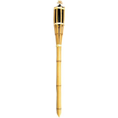 Torche bambou 90 cm h cuve en tole 0,200 l pour jardin exte'rieur