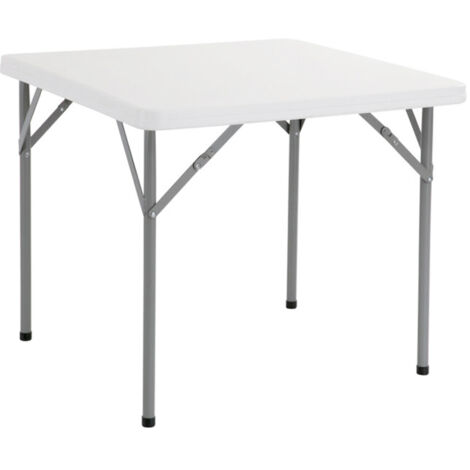 Table de camping pliante en acier HDPE 87x87x74 cm – Résistante aux intempéries – Idéale pour pique-nique et camping – I Giardini Del Re