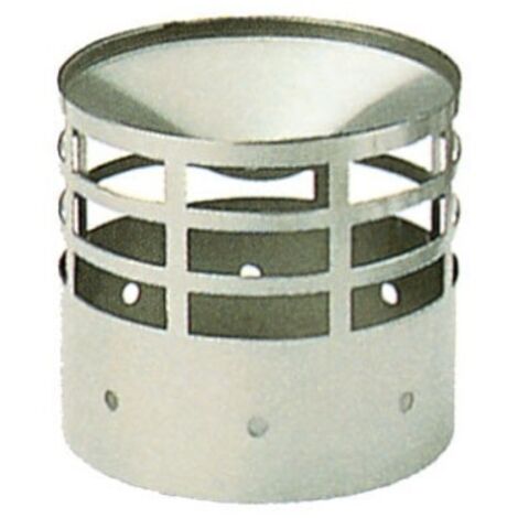 Borne d'e'vacuation   80 mm 8 cm pour conduits de fume'e de poele a' granule's (1/2)
