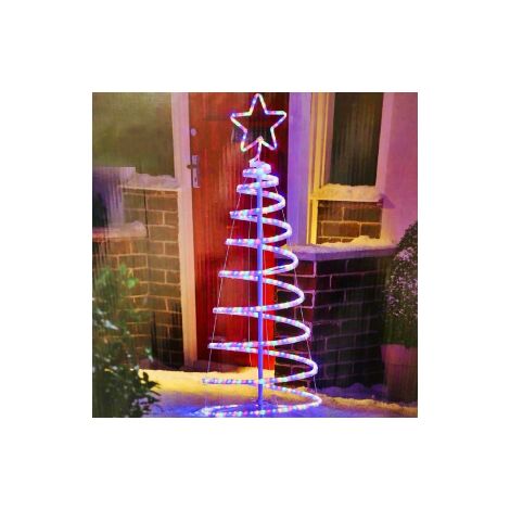 Sapin De Noel Spirale De Sagesse Avec Tube Led Lumineux Multicolore