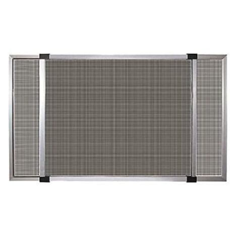 Moustiquaire de fenêtre extensible 50x70 cm – Cadre aluminium – Tissage dense en fibre de verre – Installation facile avec brosse