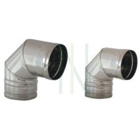 Aile coudA e courbA e pour conduits de fumA e en acier inoxydable 90  PoA le 16 cm 160 mm