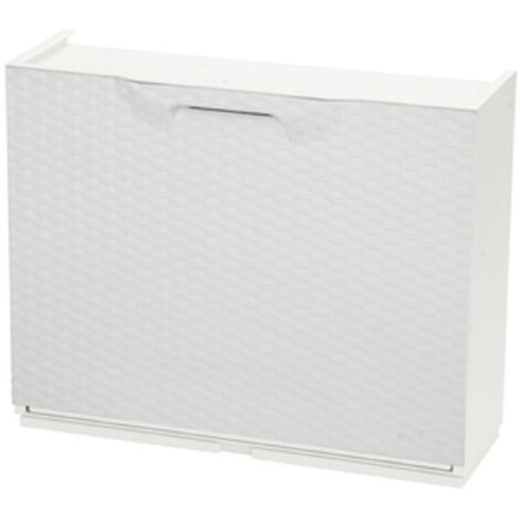 Armoire A chaussures modulable 4 modules en rotin blanc 51x17x40 cm h porte battante (1/3)