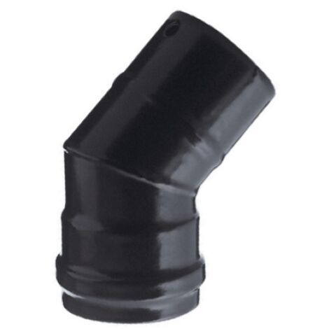 coude 45 acier 12 cm 120 mm noir pour poA les A  granulA s de porcelaine 1,2 mm
