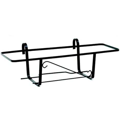 JardiniA re de balcon en fer forgA  mod Napoli 40 cm vases extA rieurs noirs