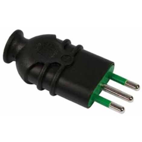 Fme art 80.101 prise italienne droite HI-PRO noir 2P + T 10A S11 CEI (1/3)