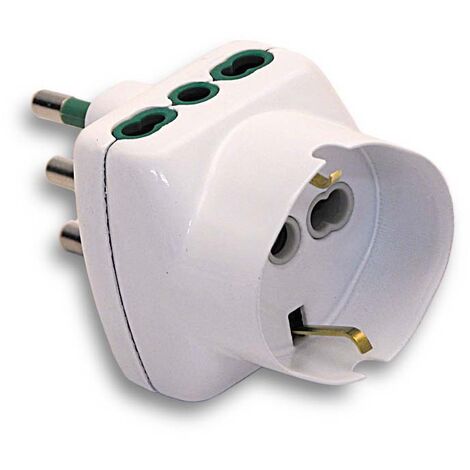 FME 87.240 BL ADATTATATORE 16A 2P+T 2 BIPAS SCHUKO (1/2)