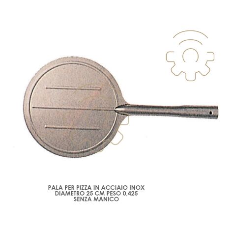Pelle A  pizza en acier Faucille 25 cm sans poignA e four A  bois pour pizzaiolo fabriquA  en Italie