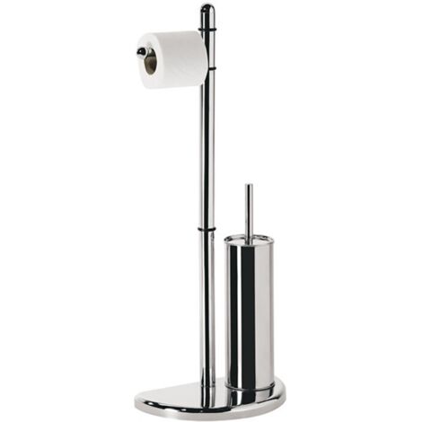 Porte-brosse WC et porte-papier toilette accessoires de salle de bain peu encombrants - Salon (1/3)