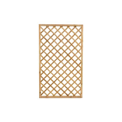 Panneau quadrille' rectangulaire en bois de pin impre'gne' 120x180 cm pour terrasse de jardin